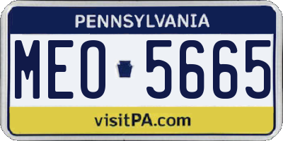PA license plate MEO5665