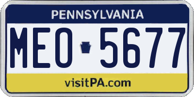 PA license plate MEO5677