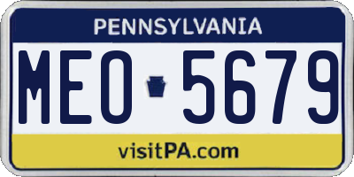 PA license plate MEO5679