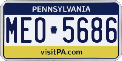 PA license plate MEO5686