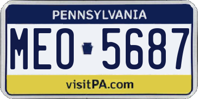 PA license plate MEO5687