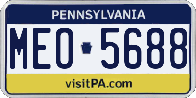 PA license plate MEO5688