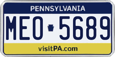 PA license plate MEO5689