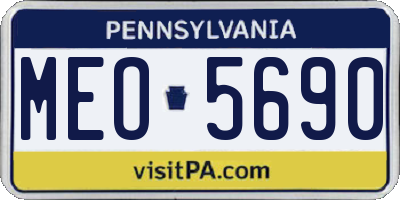 PA license plate MEO5690