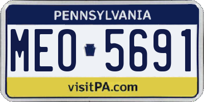 PA license plate MEO5691