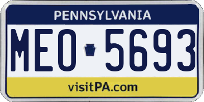 PA license plate MEO5693
