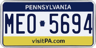 PA license plate MEO5694