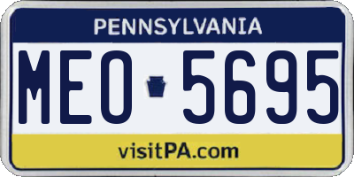 PA license plate MEO5695