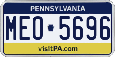 PA license plate MEO5696