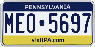PA license plate MEO5697