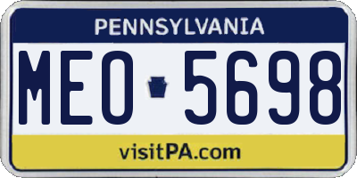 PA license plate MEO5698