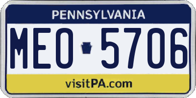 PA license plate MEO5706