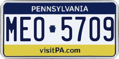 PA license plate MEO5709