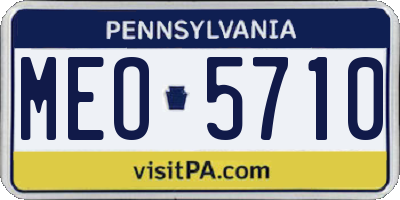 PA license plate MEO5710