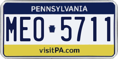 PA license plate MEO5711