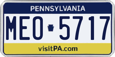 PA license plate MEO5717