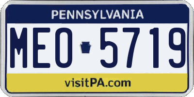 PA license plate MEO5719