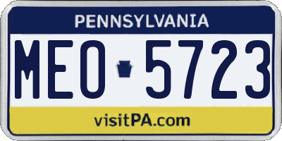 PA license plate MEO5723