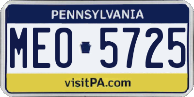 PA license plate MEO5725