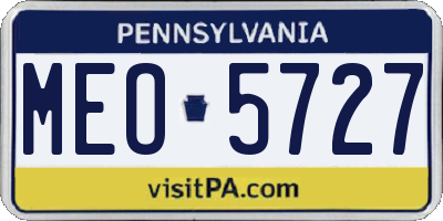 PA license plate MEO5727