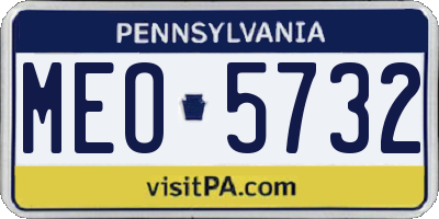 PA license plate MEO5732