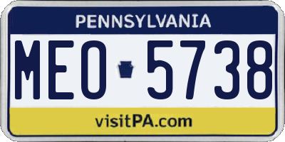 PA license plate MEO5738