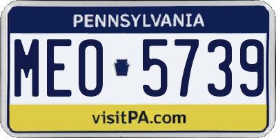 PA license plate MEO5739
