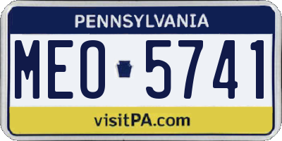 PA license plate MEO5741