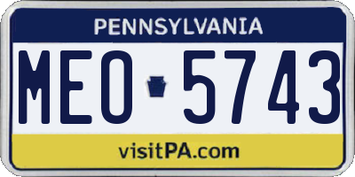 PA license plate MEO5743