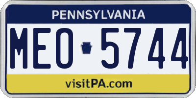 PA license plate MEO5744