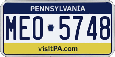 PA license plate MEO5748