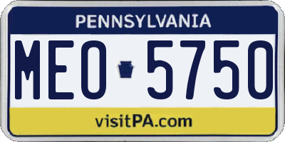 PA license plate MEO5750