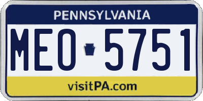 PA license plate MEO5751