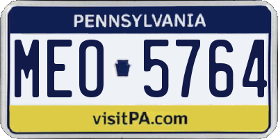 PA license plate MEO5764
