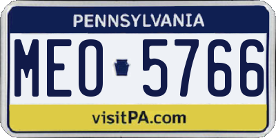 PA license plate MEO5766