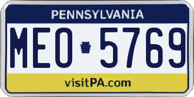 PA license plate MEO5769