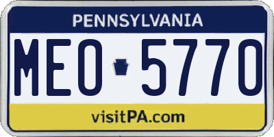 PA license plate MEO5770
