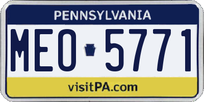 PA license plate MEO5771