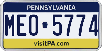 PA license plate MEO5774