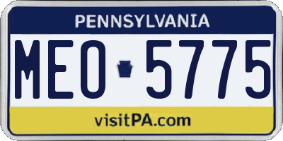 PA license plate MEO5775
