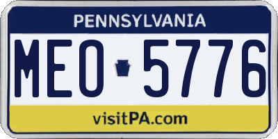 PA license plate MEO5776