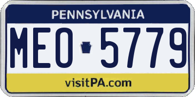 PA license plate MEO5779
