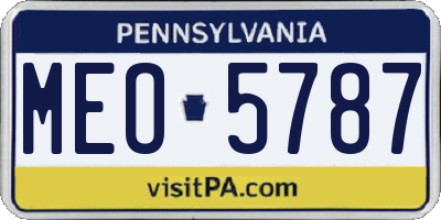 PA license plate MEO5787