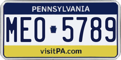 PA license plate MEO5789