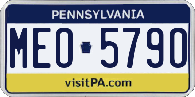 PA license plate MEO5790