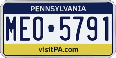 PA license plate MEO5791