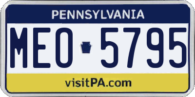 PA license plate MEO5795