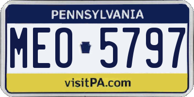 PA license plate MEO5797