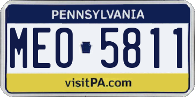 PA license plate MEO5811