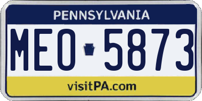 PA license plate MEO5873